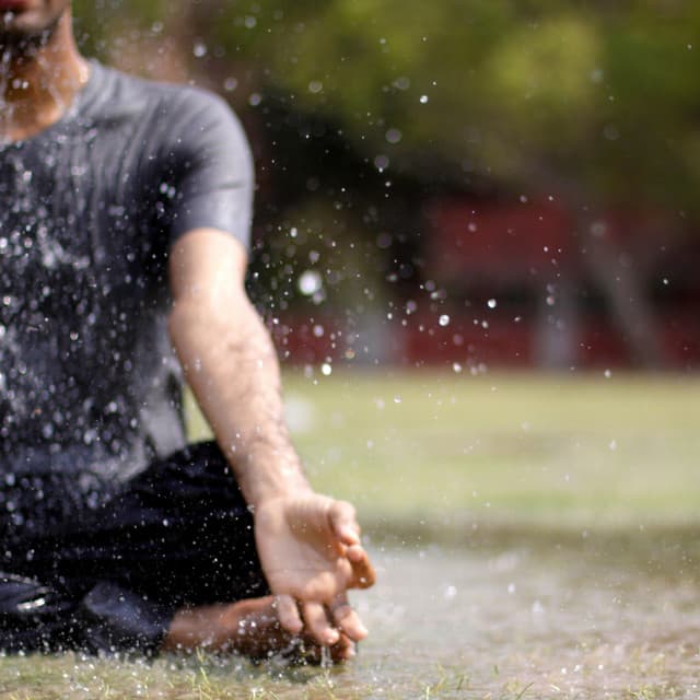 Yoga in the Rain Shower: Relaxing Music Rainfall Serenity - Healing Music Collective