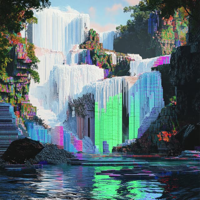 The Blues Sounds of the Waterfall Slide - Water Rock Soundscapes