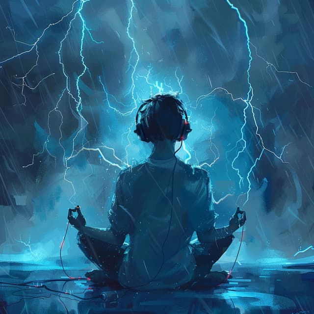 Meditative Thunder: Calming Music Waves - Meditation Focus