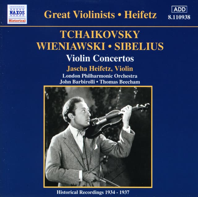 Tchaikovsky / Wieniawski / Sibelius: Violin Concertos - Jascha Heifetz