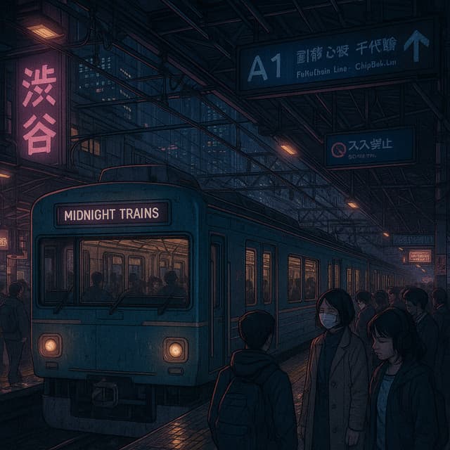Midnight Trains in Tokyo - Lofi