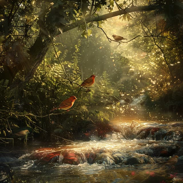 Calm Binaural Escape: Relaxing Creek and Nature Bird Sounds - Re-Relaxation