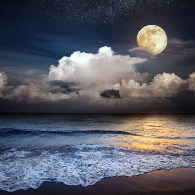 Peaceful Slumber: Relaxing Music Ocean Waves at Night - Instant Relax