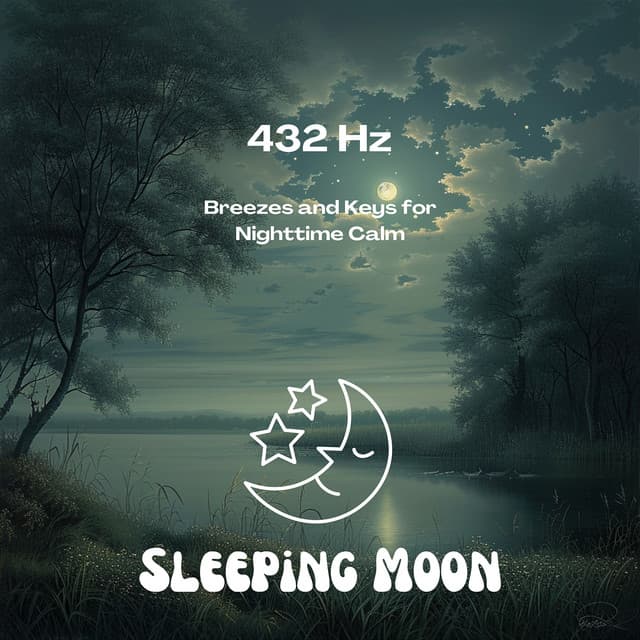 432 Hz Breezes and Keys for Nighttime Calm - Sleeping Moon
