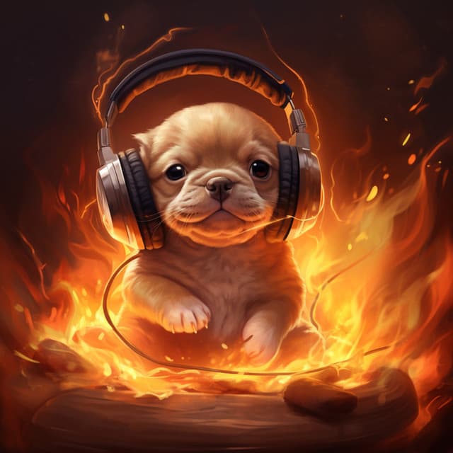 Canine Glow: Dogs Fire Serenity - Calming for Dogs