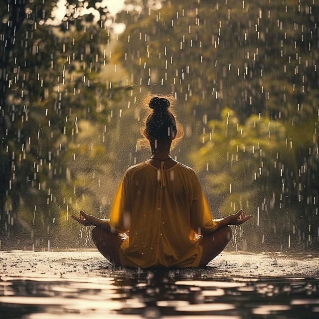 Vibraciones De Meditación En La Lluvia: Tonos Serenos - Cantos de meditación