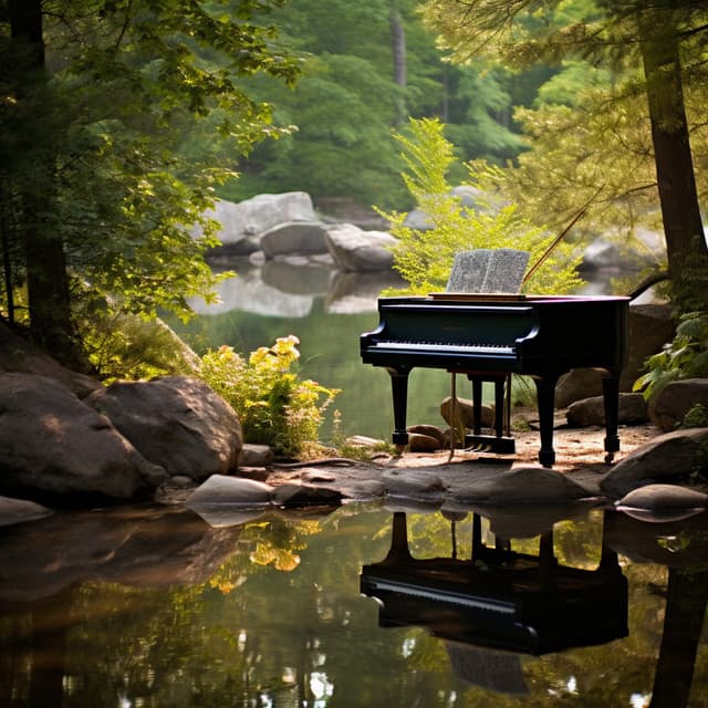 Canción Del Río: El Piano Sigue El Corazón Fluyente Del Agua - Chillout Salón Piano