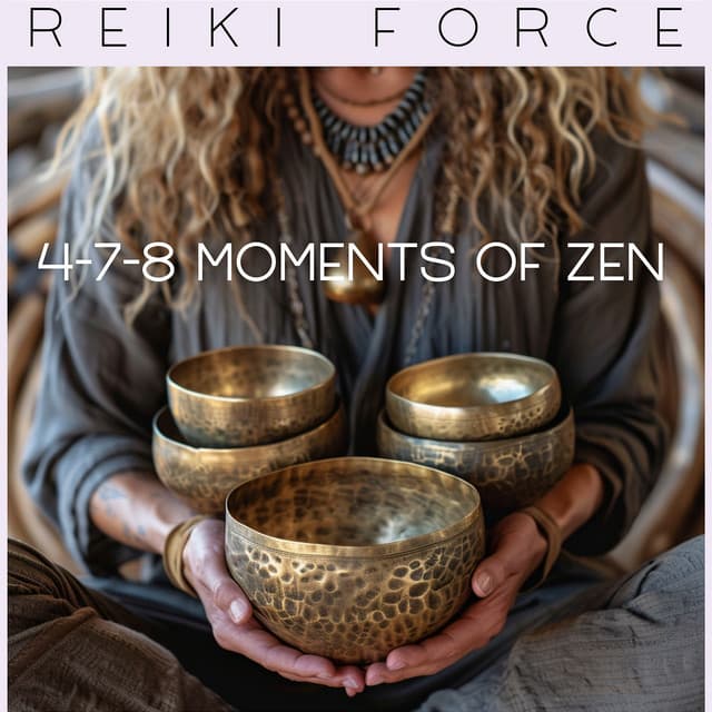 4-7-8 Moments of Zen: Enhanced by Tibetan Bowl Harmonies - Reiki Force