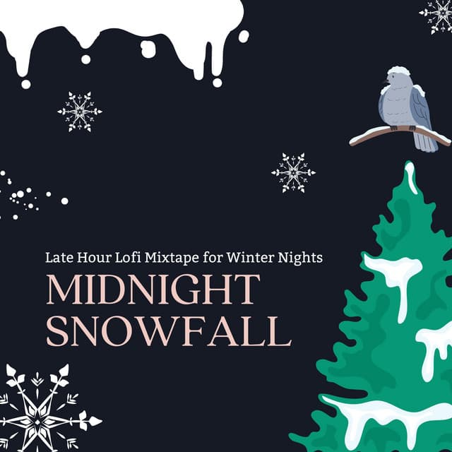 Midnight Snowfall: Late Hour Lofi Mixtape for Winter Nights - Cafe Lounge Groove