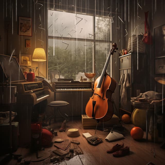 Rain Echoes: Shower Melodic Beats - Soft Music