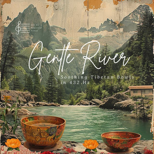 Gentle River: Soothing Tibetan Bowls in 432 Hz - 432 Hz Powerful Tones