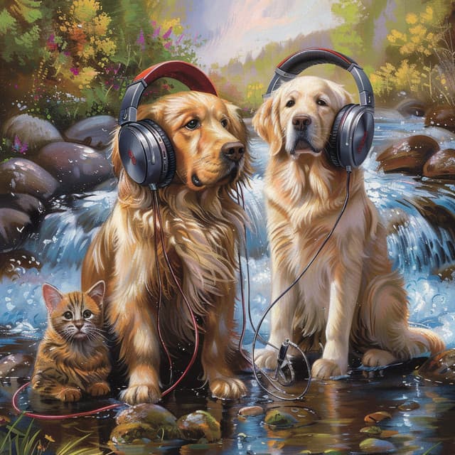 Binaural River: Pets Soothing Sounds - Relaxing Pet Music