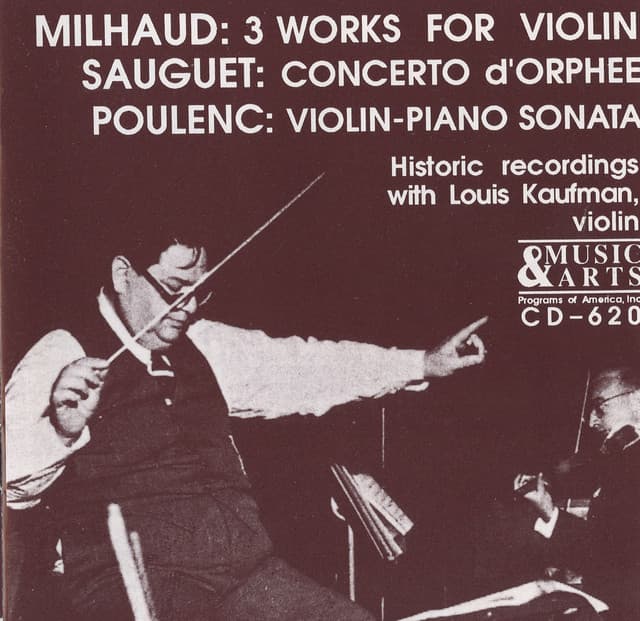 20th Century French Violin Works in Historical Recordings - Louis Kaufman