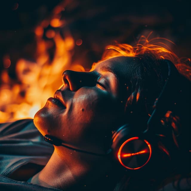 Fire's Slumber: Sleep Music Journey - Fan Noise for Sleep