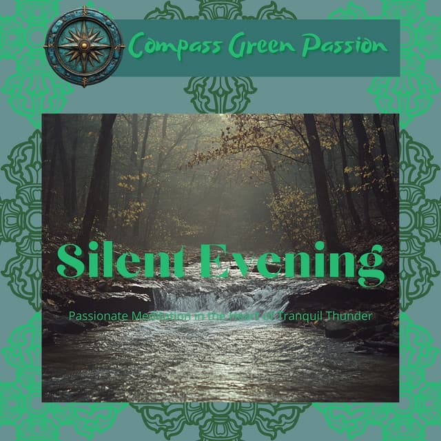 Silent Evening: Passionate Meditation in the Heart of Tranquil Thunder - Compass Green Passion