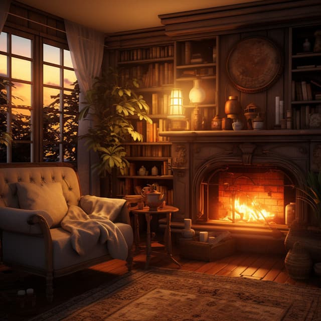 Fire's Embrace: Study Music Notes - Early Morning Chill Out Playlist