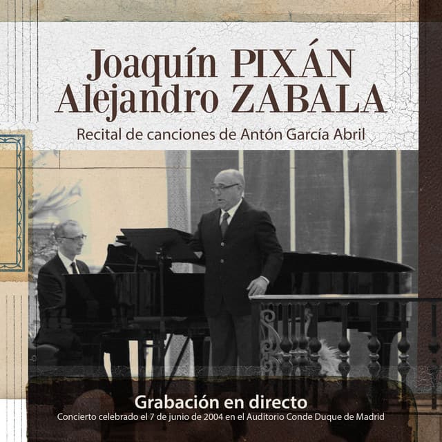 Recital de Canciones de Anton García Abril - Antón García Abril