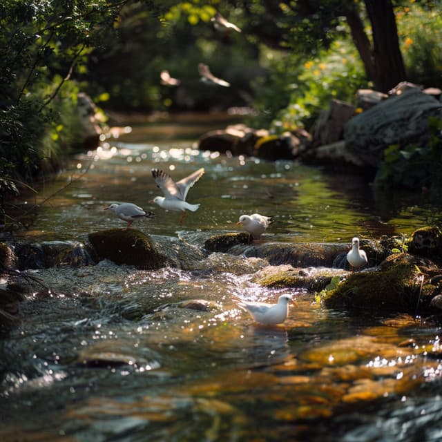Yoga Relaxation Binaural Sounds of Creek Birds and Nature - Yoga's Binaural Fire Symphony