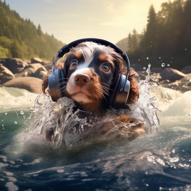 Streamside Fun: Dogs Playful Harmonics - Beautiful Noises Collection