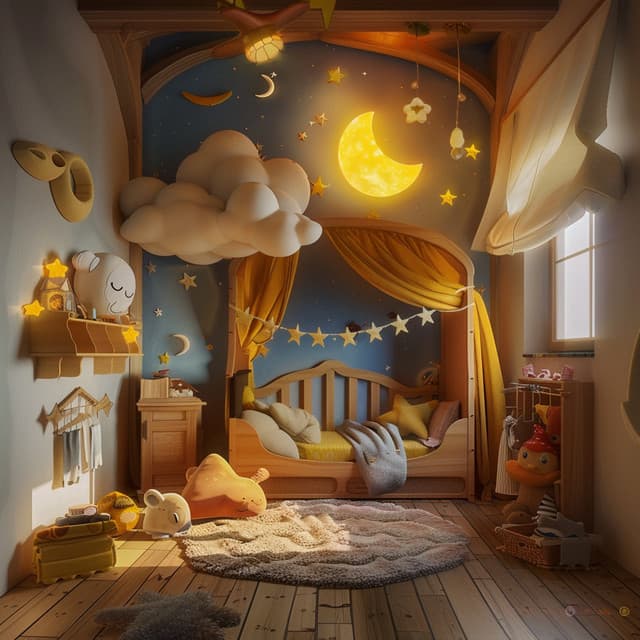 La Canción De Cuna Del Sueño Del Bebé En La Tierra De Los Sueños: Sonidos Tranquilos De La Noche - Musica Para Bebes Durmiendo