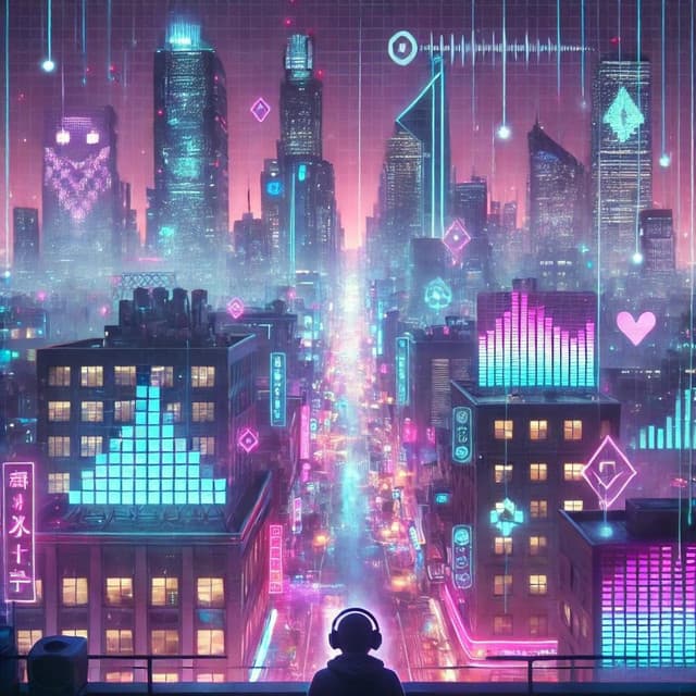 Neon Nightfall - Study Beats Lounge