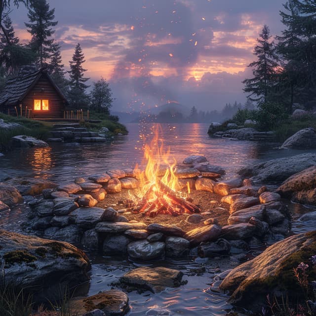 Ecos De Fuego: Calor Ambiental Binaural - Relajación eterna