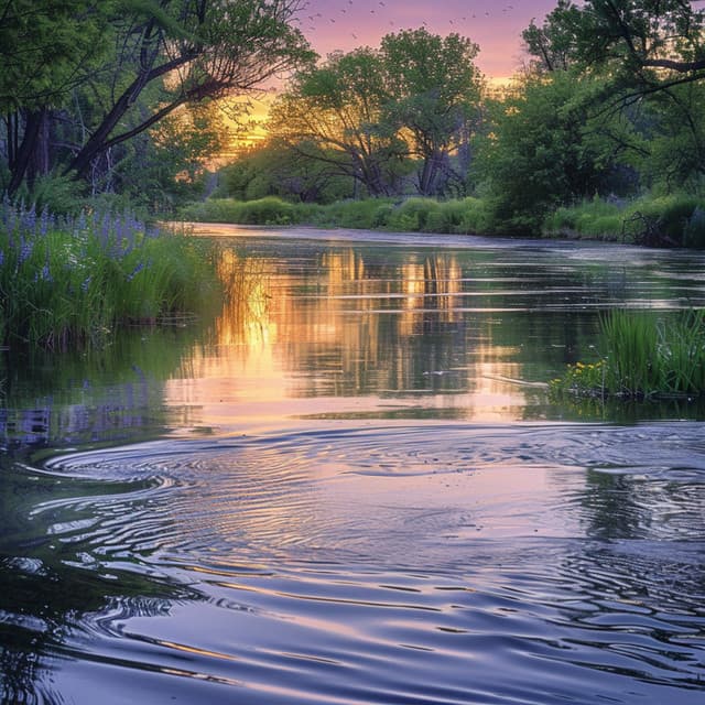 Rápidos Binaurales: Melodías Dinámicas Del Río - Ambiente Relajante de Música