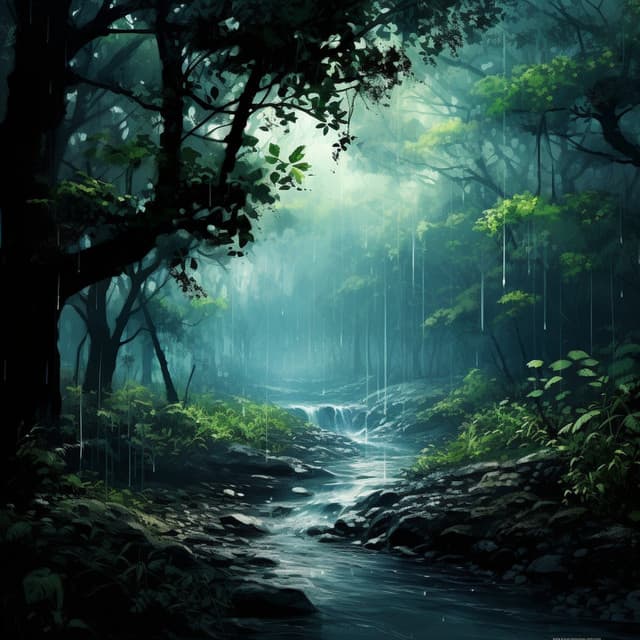 Raindrops in the Forest: Streamside Tranquility - Naturally Recurring