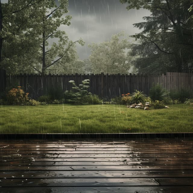 Backyard Rain and Thunder Serenity - Heavy Rain Sounds